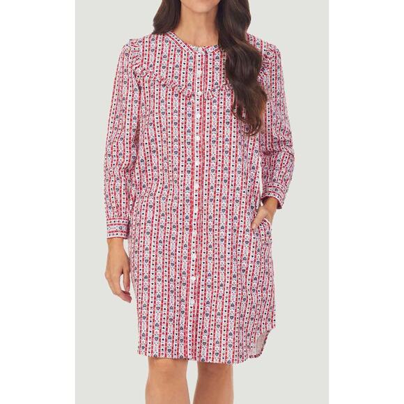 NWT Lanz of Salzburg Red Tyrolean Womens Nightshirt - Red Tyrolean  size XL - Picture 1 of 9